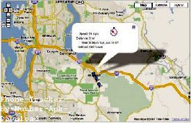 Mobile Track Location Map